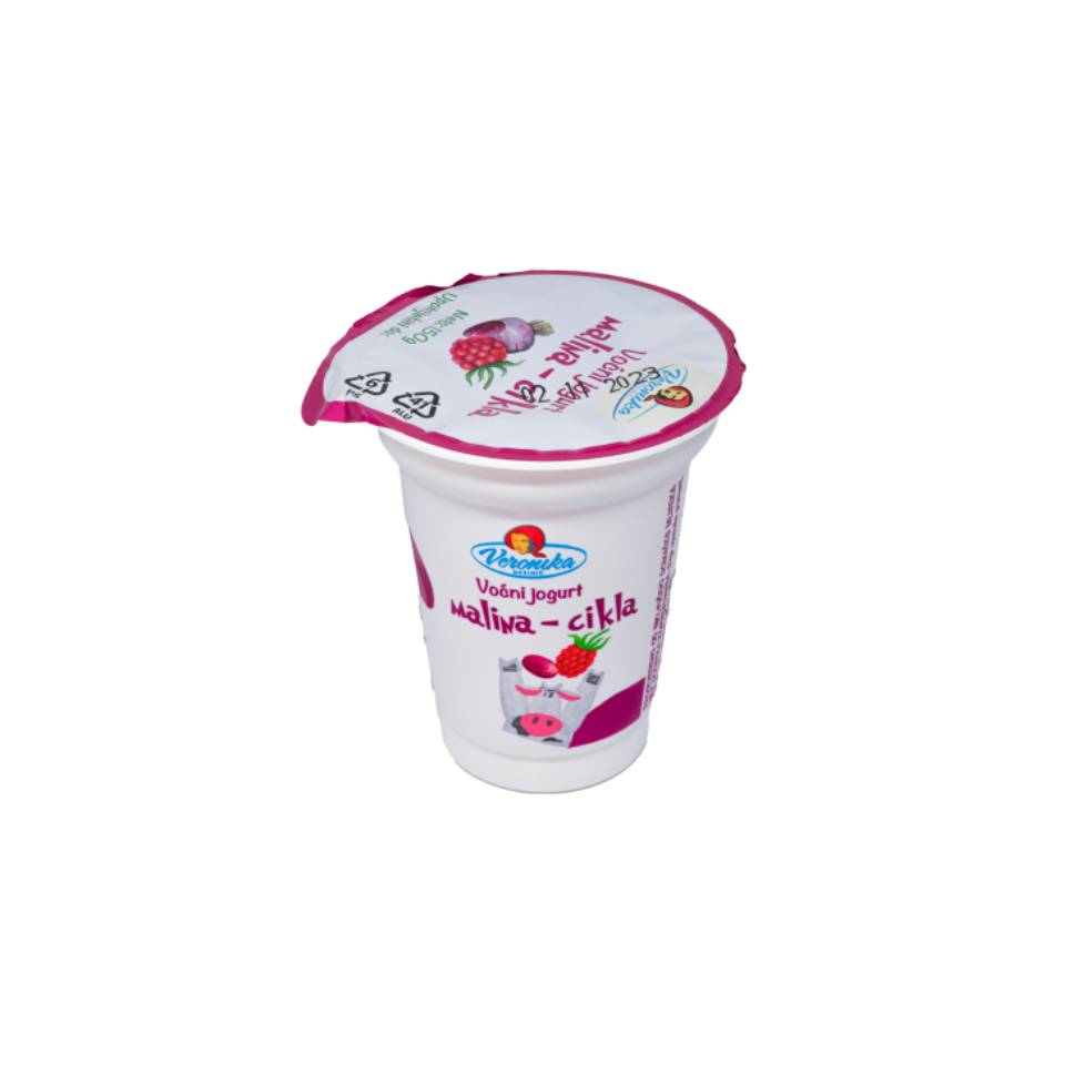 Voćni jogurt okusa malina i cikla 